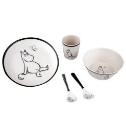 Clearance Moomin Melamine 5 pcs Mealtime set Service