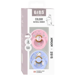 Discount Moomins Colour Sut 2pk Latex Str 2 - Baby Pink Sutter