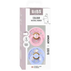 Outlet Moomins Colour Sut 2pk Latex Str 1 - Baby Pink Sutter