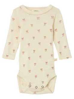 Nalu Uld Langærmet Body - Turtledove Uldbodyer