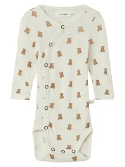 Sale Nalu Uld Langærmet Wrap Body - Turtledove Uldbodyer