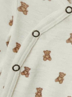 Sale Nalu Uld Langærmet Wrap Body - Turtledove Uldbodyer