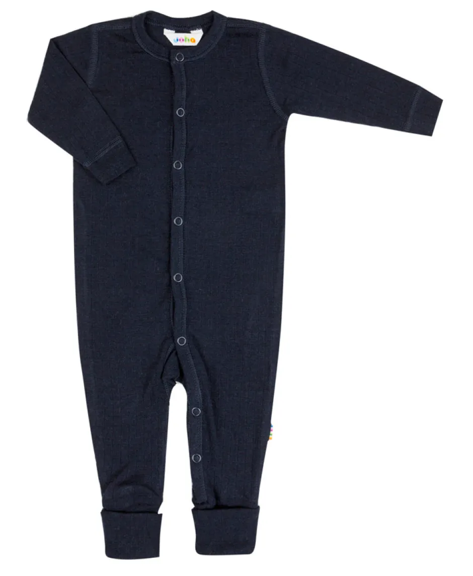 Hot Natdragt 2i1fod - Navy Ulddragter|Heldragter U. Fod