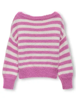 Outlet Newpiumo langærmet pullover - Super pink Cardigans, Veste & Trøjer