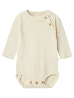 New Nord Langærmet Strik Body - Turtledove Bodystocking Langærmet