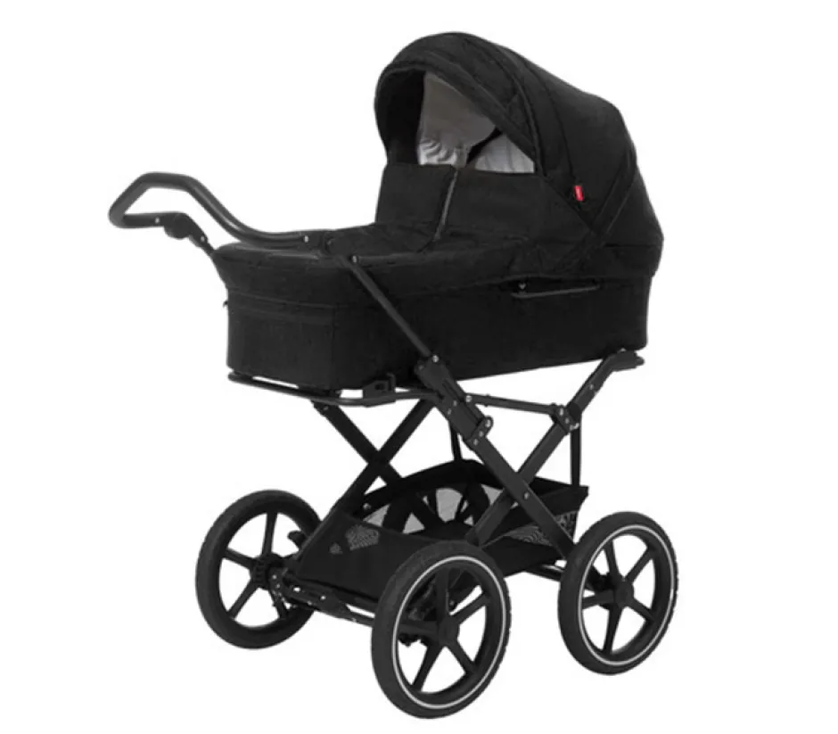 Outlet North - sort Barnevogne Med Langt Liggemål