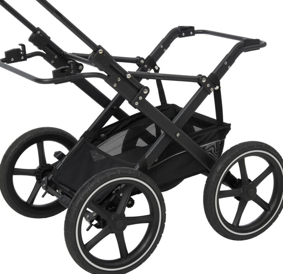 Outlet North - sort Barnevogne Med Langt Liggemål