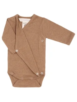 Sale Nyfødt Slå-om Body - Almond Bodystocking M. Skrålukning|Bodystocking Langærmet