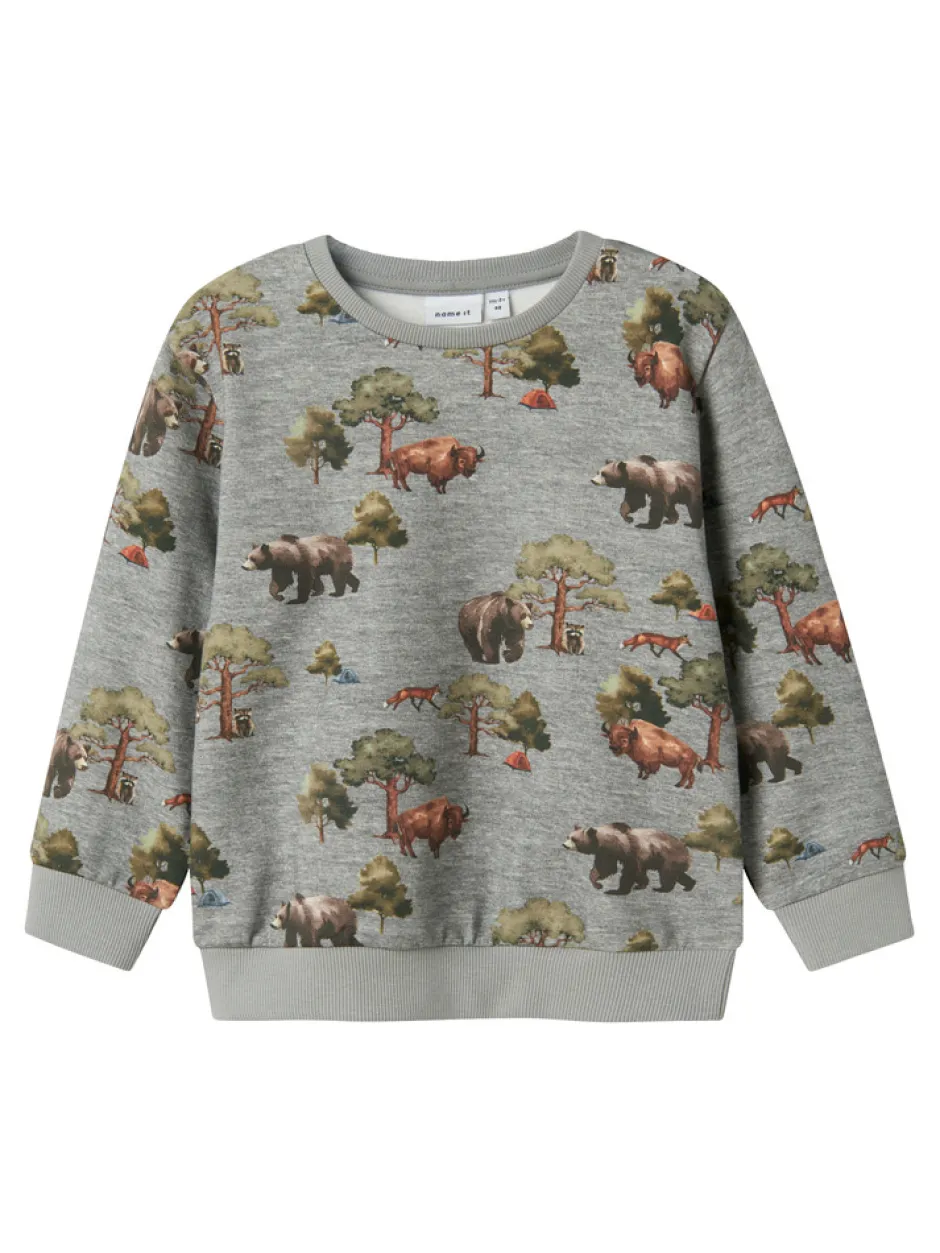 Discount Olin Sweatshirt - Grey Melange Cardigans, Veste & Trøjer