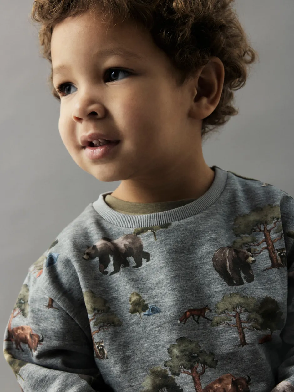 Discount Olin Sweatshirt - Grey Melange Cardigans, Veste & Trøjer