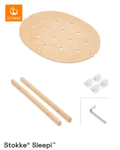 Outlet Ombygningssæt fra Sleepi til Sleepi mini - natur V3 Børn Tremmesenge