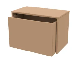 Online Opbevaringsbænk, Dots, 60x35x42 m. hjul, Latte Børn Bænke & Skamler