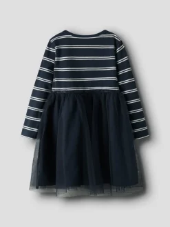 Discount Orini Gurli Gris Tyl Kjole - Navy Blazer Licens|Kjoler