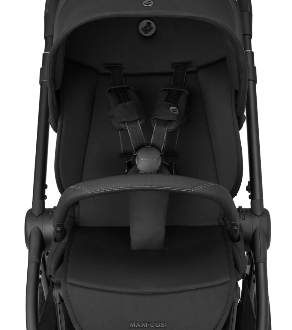 Clearance Oxford - Twillic Black Klapvogne Med Flade Sæder