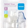 New 2-Pak Flaskesut Teat, Størrelse 2 Sutteflasker