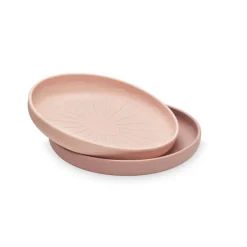 Clearance 2-pak Silikonetallerkener Blomst - rose mix Service