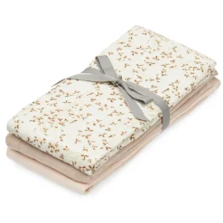 Outlet 3-pak Stofble - GOTS mix lierre mandel Børn Stofbleer & Klude|Stofbleer