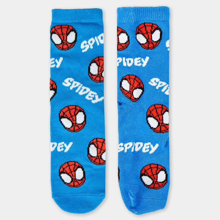 4-pak strømper i sparegris - Spidey - BLÅ/MIX Strømper|Multipack