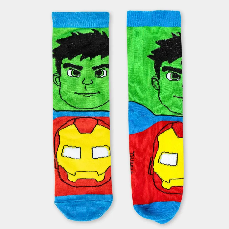 4-pak strømper i sparegris - Spidey - BLÅ/MIX Strømper|Multipack