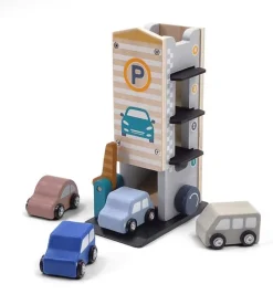 Online Parkeringshus med biler i træ Legetøjsbiler