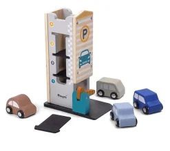 Online Parkeringshus med biler i træ Legetøjsbiler
