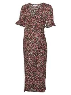 Hot Patrizia tess midi kjole - BLACK Kjoler/Nederdele