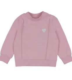 Hot Pintuck Sweatshirt - Pink nectar Cardigans, Veste & Trøjer