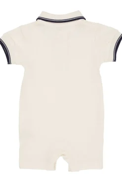 Outlet Pique polo romper - CREAM Bodystocking Kortærmet