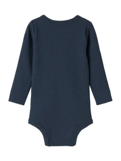 Best Plain Langærmet Body - Pilot navy Bodystocking Langærmet