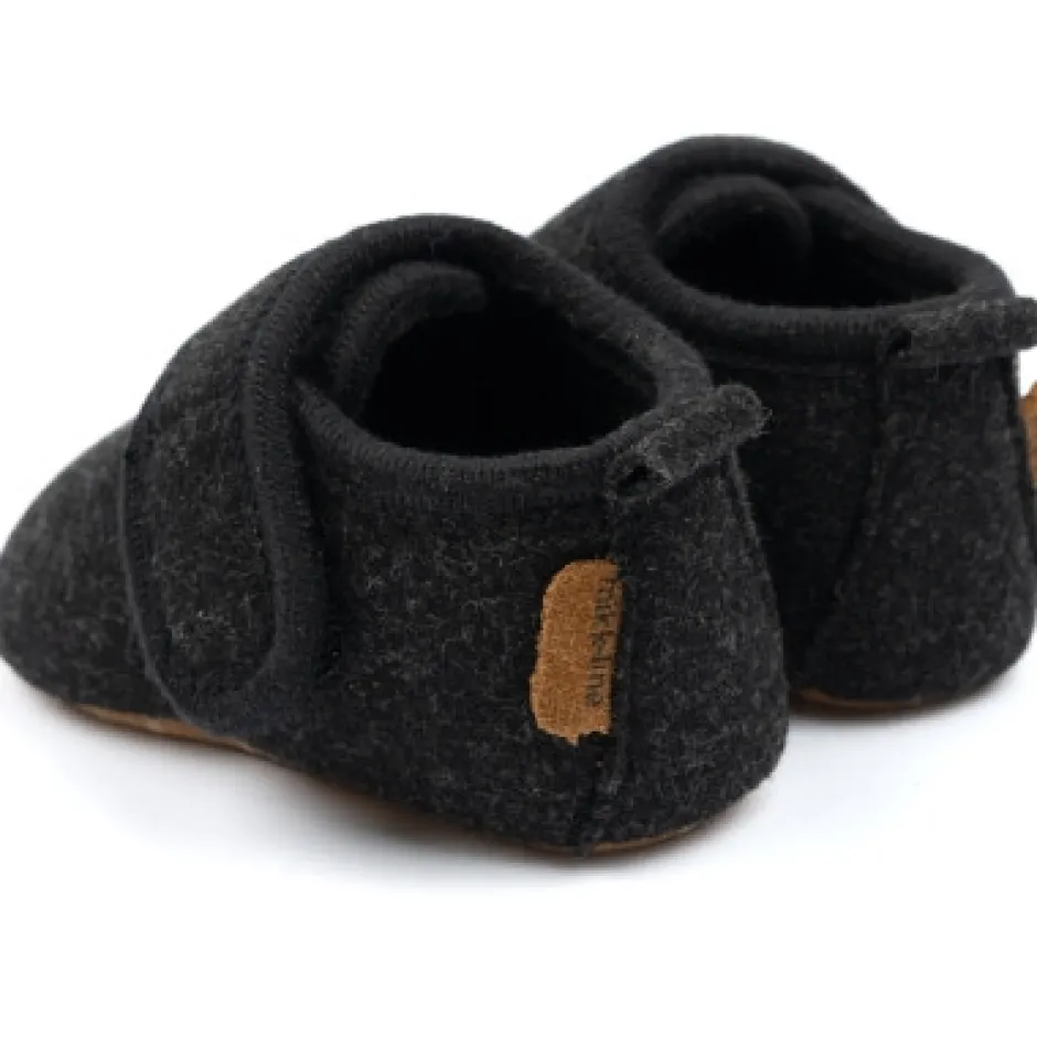 Outlet Prewalker Filt - DARK GREY MELANGE Hjemmesko