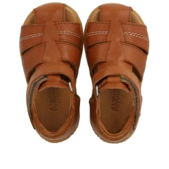 Discount Prewalker sandal med velcro - Cognac/Cognac Begyndersandaler|Begyndersandaler