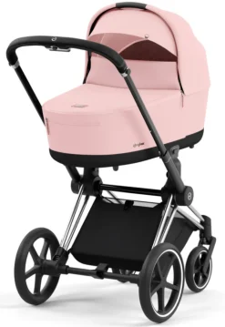 Discount Priam Duovogn - peach pink/chrome black Kombivogne Med Flade Sæder