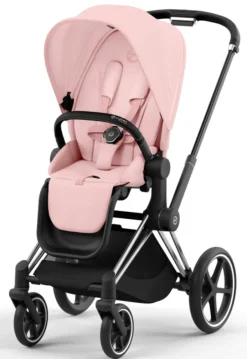 Discount Priam klapvogn - peach pink/chrome black Klapvogne Med Flade Sæder