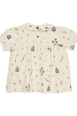 Sale Printed bluse m. krave - TIVOLI Bluser