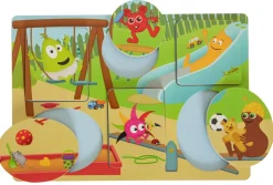 Clearance Puslespil i træ med legepladsmotiv Puslespil