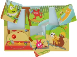 Clearance Puslespil i træ med legepladsmotiv Puslespil