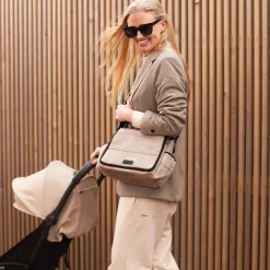 Outlet Pusletaske, Quiltet Beige Pusletasker & Transporttasker