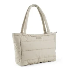 Outlet Quiltet pusle tote bag - Sand Pusletasker & Transporttasker
