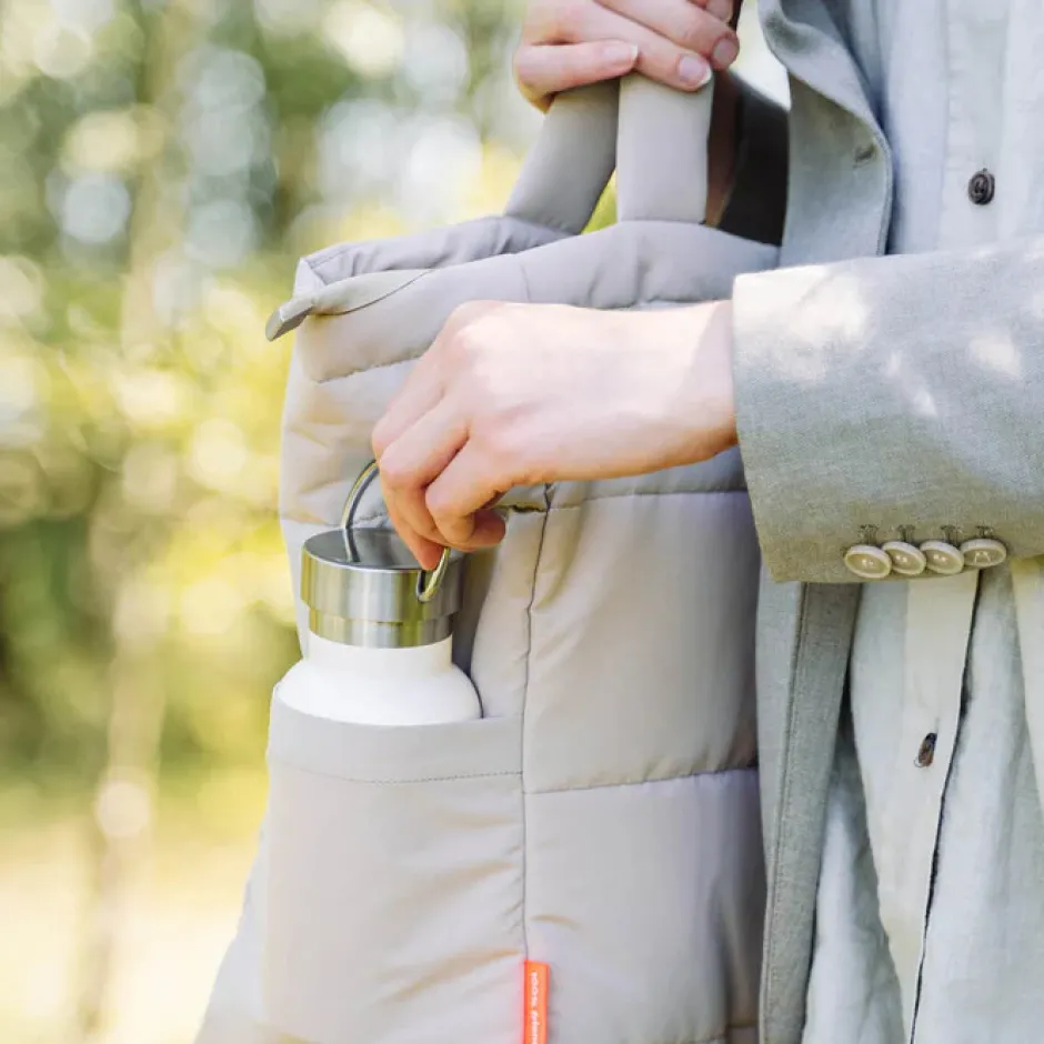 Outlet Quiltet pusle tote bag - Sand Pusletasker & Transporttasker