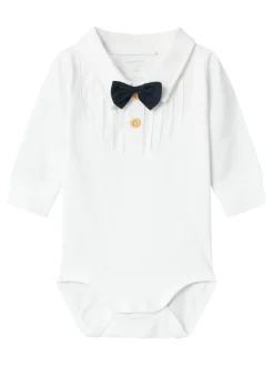 Clearance Ramus Langærmet Body - Bright White Juletøj|Bodystocking Langærmet