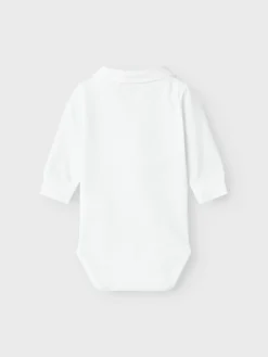 Clearance Ramus Langærmet Body - Bright White Juletøj|Bodystocking Langærmet