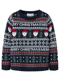 Best Rastokka Striksweater - Dark Sapphire Juletøj|Cardigans, Veste & Trøjer