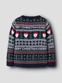 Best Rastokka Striksweater - Dark Sapphire Juletøj|Cardigans, Veste & Trøjer