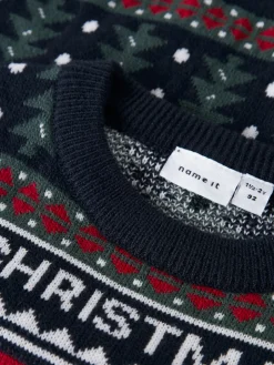 Best Rastokka Striksweater - Dark Sapphire Juletøj|Cardigans, Veste & Trøjer