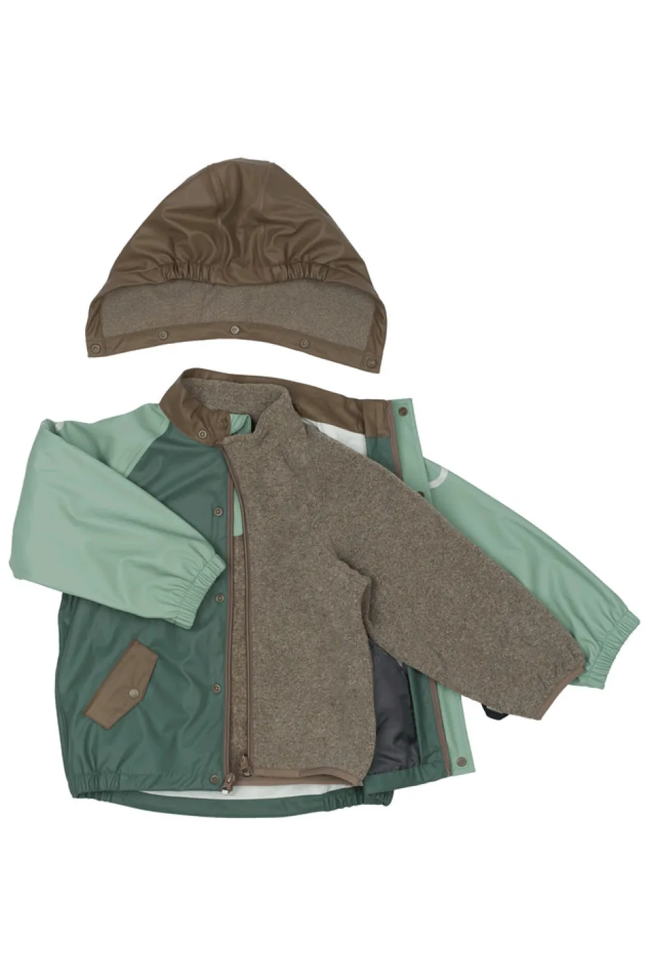 Sale Regnsæt m. Fleece - Balsam green Regntøj