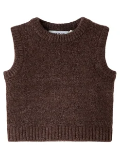New Reifyly Stikket Vest - Peppercorn Juletøj|Cardigans, Veste & Trøjer