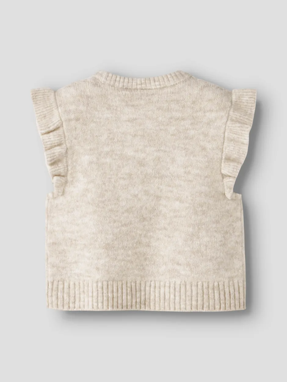 New Reifyly Stikket Vest - Peyote Melange Juletøj|Cardigans, Veste & Trøjer