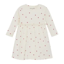 Outlet Rib Kjole - med hjerteprint Kjoler