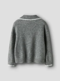 New Rikasa Strikket Polo - Grey Melange Juletøj|Natdragter