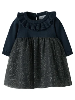 Online Rolia Strikket Kjole - Navy Blazer Juletøj|Kjoler